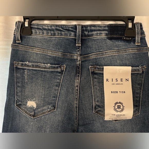 Risen Distressed Denim Straight Leg Jeans - NWT - Multiple Sizes - Picture 6 of 12